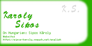 karoly sipos business card